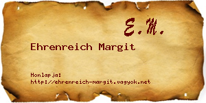 Ehrenreich Margit névjegykártya